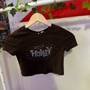 Brown crop top